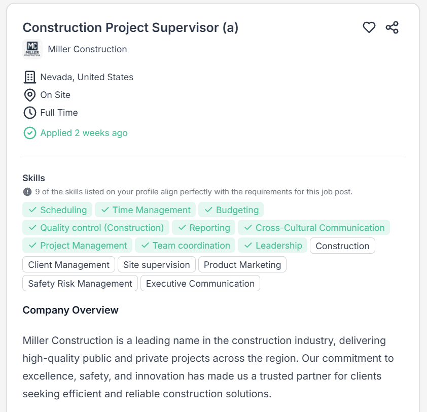 Job marketplace interface showing skill-matched opportunities